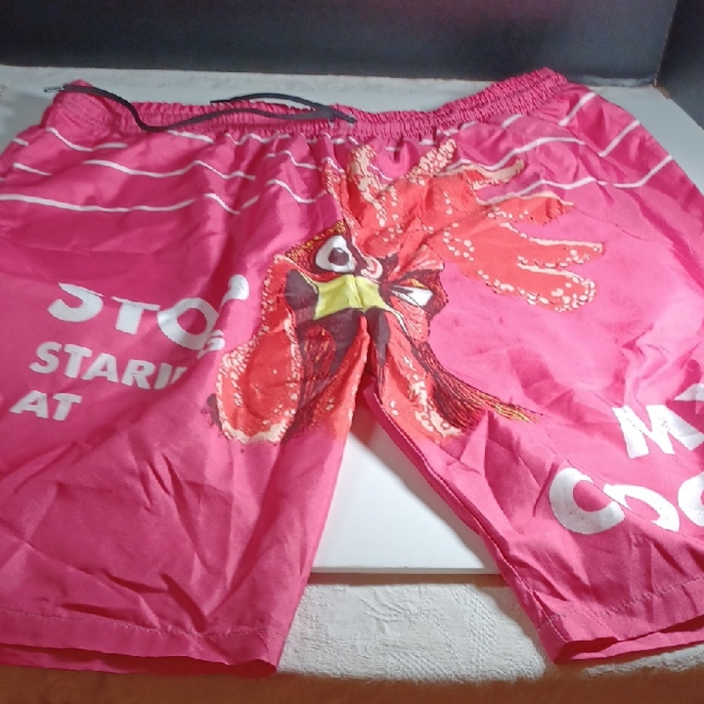 Pink Graphic Swim Shorts